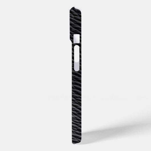 Zwart lederen getextureerde telefoonhoes Case-Mate iPhone case (Achterkant / Links)