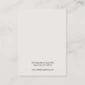 Zwart lederen oorbel display visitekaartje (Achterkant)