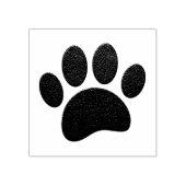 Zwart lederen textuur Hond Paw Print Rubberstempel (Afrduk)