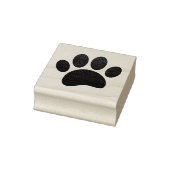 Zwart lederen textuur Hond Paw Print Rubberstempel (Stempel)