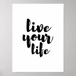 Zwart leef je leven poster