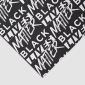 Zwart leeft materie patroon tissuepapier (Detail)