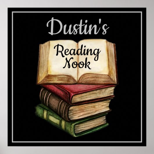 Zwart leesboek poster (Voorkant)