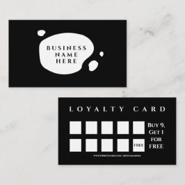 Zwart Leuk Minimalistisch Salon Koffiewinkel Klantenkaartje