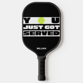 Zwart Leuk Tekst Pickleball Paddle