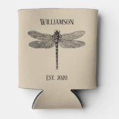  zwart libel monogram blikjeskoeler (Voorkant)