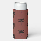 Zwart libel schets patroon op bruin (Seltzer Voorkant)