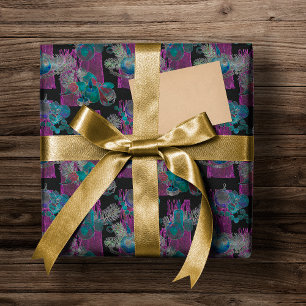 Zwart Licht Neon Glow Xmas Kaars Cluster Cadeaupapier