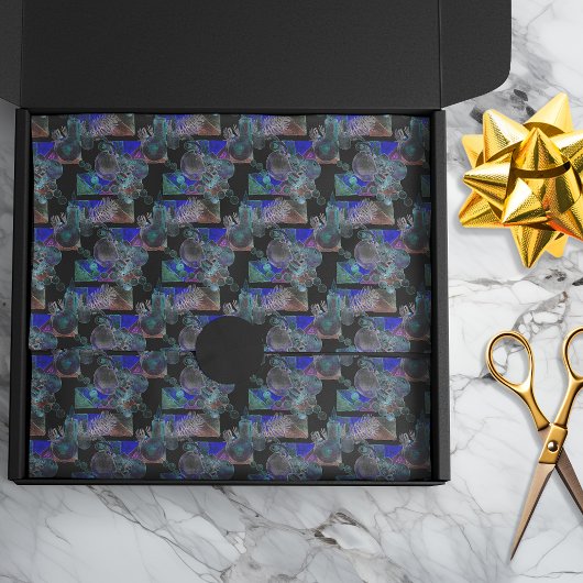 Zwart Licht Neon Glow Xmas Ornament Cluster Tissuepapier