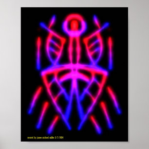 Zwart licht Poster van James Michael Miller