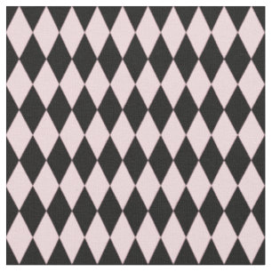 Zwart & Licht Roze Harlequin Diamonds Stof