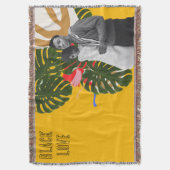 Zwart Liefde gooien deken (Voorkant Verticaal)