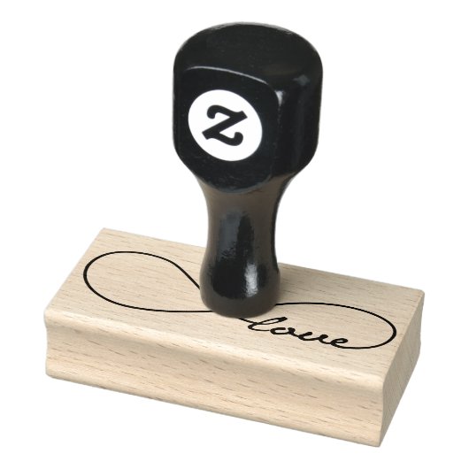 Zwart Liefde Infinity Rubber Stamp Rubberstempel (Stempel)
