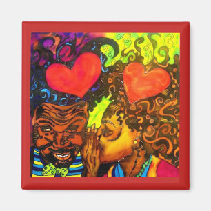 Zwart Liefde Poster Magnet Magneet