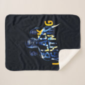 Zwart Lightning Heroes Graphic Sherpa Deken (Voorkant (horizontaal))