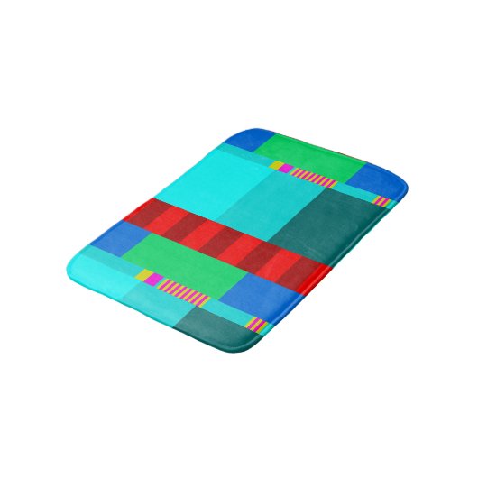 Zwart lijnChevron-ontwerp Badmat (Gekanteld)