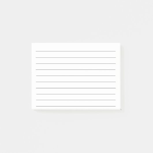 Zwart Lijnen Wit Plain Elegant Eenvoudig Stijlvol Post-it® Notes (Voorkant)
