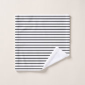 Zwart lijnwit bad handdoek (Wasdoekje)