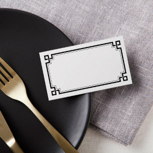 Zwart Lijst Kunst Deco White Wedding Place Names Plaatskaartje