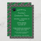 Zwart Lijst Pet Groen Afstuderen Kaart (Voorkant / Achterkant)