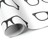 Zwart Lijst Retrobril Cadeaupapier (Rol Hoek)