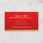 Zwart Limousine Driver Visitekaartje (Achterkant)