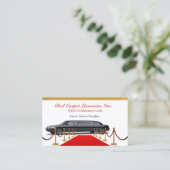 Zwart Limousine Driver Visitekaartje (Staand voorkant)