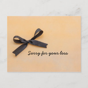 Zwart lint sorry voor je verlies Kaart