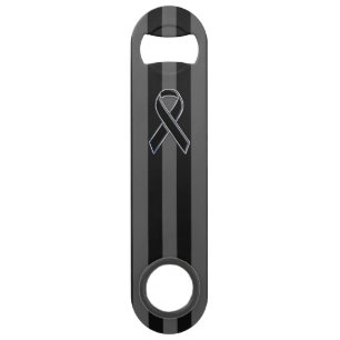 Zwart lintbewustzijn op verticale strepen speed flessenopener