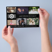 Zwart Logo Collage Professionele Fotograaf QR Flyer (Hand)