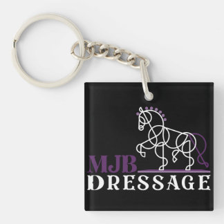 Zwart logo MJB Dressuur Sleutelhanger