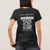 Zwart Logo voegt QR-promotiemanager toe T-shirt (Achterkant)