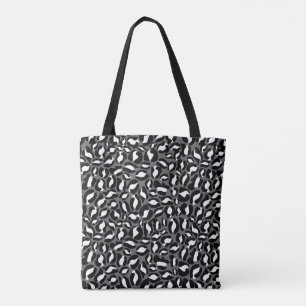 Zwart Luipaard Print Patroon Safari Jungle Draagtas