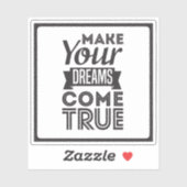 Zwart maakt je dromen waar sticker (Vel)