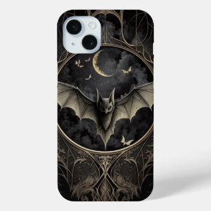 Zwart Magic Spooky Bat iPhone 15 Mini Hoesje