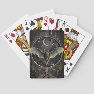 Zwart Magic Spooky Bat Pokerkaarten