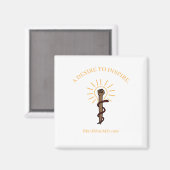 Zwart Man, D.D. Square Magnet Magneet (Voorkant / Achterkant)