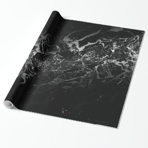 zwart marmer abstract ontwerp cadeaupapier