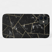 Zwart marmer Gold Geometric Glam #1 Case-Mate iPhone Case (Achterkant (horizontaal))
