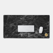 Zwart Marmer met Gouden Monogram Bureaumat (Keyboard & Muis)