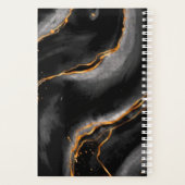 Zwart marmer monogram Modern Appointment Book Planner (Achterkant)