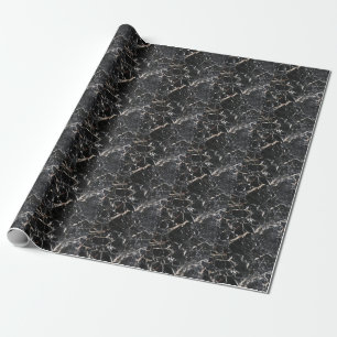 Zwart marmer: natuurlijke abstracte textuur. cadeaupapier