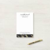 Zwart marmer post-it® notes (Op bureau)
