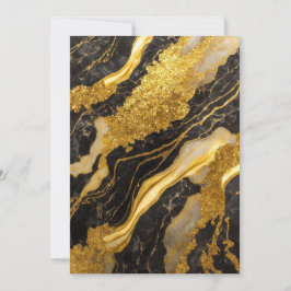 Zwart marmeren patroon met goud kaart