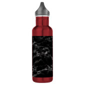 Zwart marmeren steen waterfles waterfles (Links)
