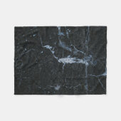 Zwart marmerpatroon fleece deken (Voorkant (Horizontaal))