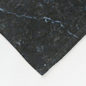 Zwart marmerpatroon fleece deken (Hoek)