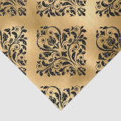 Zwart masker op gouden loskoppeling tissuepapier (Detail)