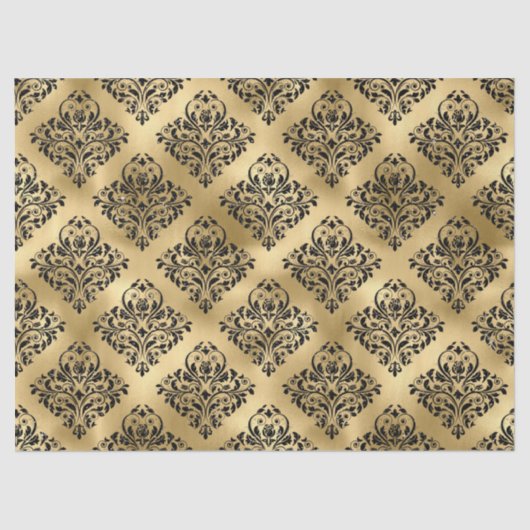 Zwart masker op gouden loskoppeling tissuepapier (Voorkant)