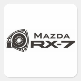 Zwart Mazda RX-7 Roterende Motor Stickers